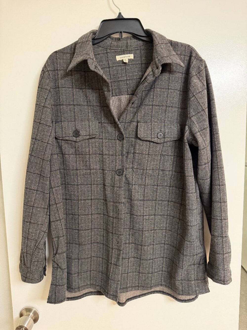 Women's Max Studio Flannel Blazer XL